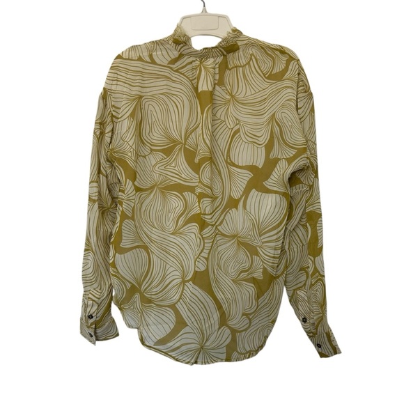 Pilcro Yellow and Cream Floral Blouse - Picture 5 of 10